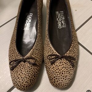 Salvatore Ferragamo Leopard Print Flats
